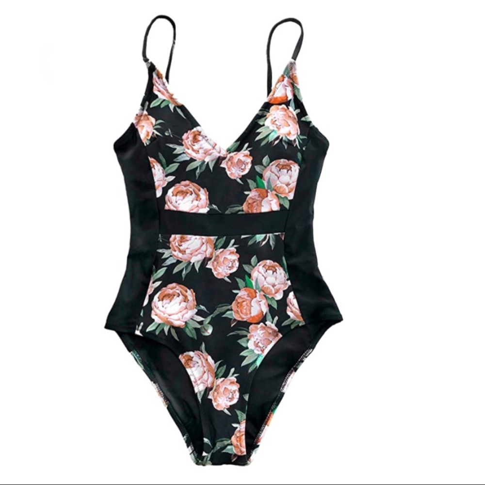 Cupshe Happy Time One Piece Floral Swimsuit XXL